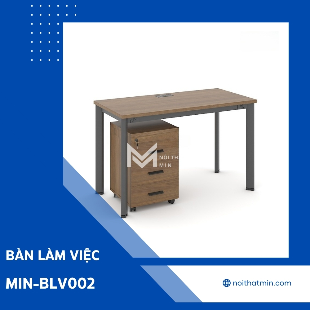 Bàn Làm Việc Văn Phòng Chân Sắt 1m2 Giá Rẻ MIN-BLV002 Bàn Làm Việc Văn Phòng Chân Sắt 1m2 Giá Rẻ MIN-BLV002