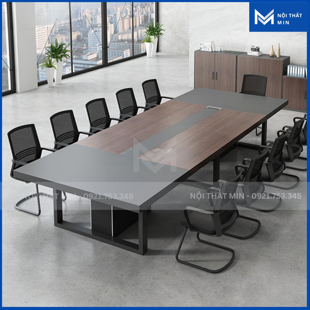 Bàn Họp Văn Phòng Gỗ Công Nghiệp Hiện Đại MIN-BH027