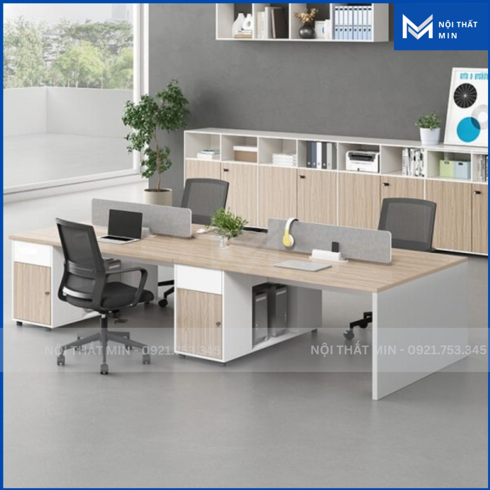 Cụm Bàn Làm Việc 4 Người Hiện Đại MIN-CB028 Cụm Bàn Làm Việc 4 Người Hiện Đại MIN-CB028