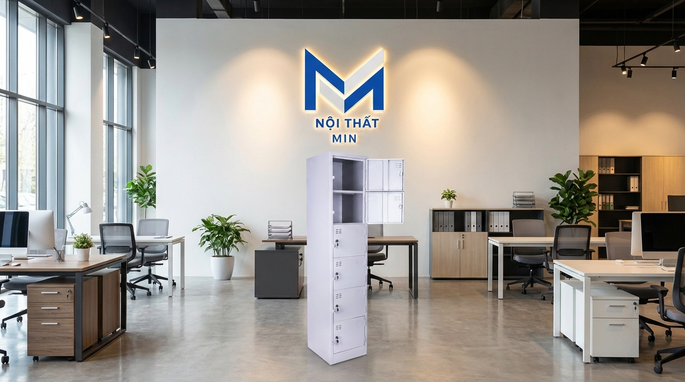 Tủ Locker Sắt 6 Ngăn MIN-TLK004 tủ locker 6 ngăn