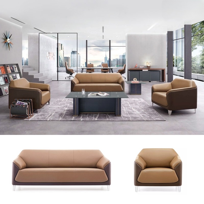 sofa-MIN-SF026 Sofa Văn Phòng Da Hiện Đại Sang Trọng MIN-SF026