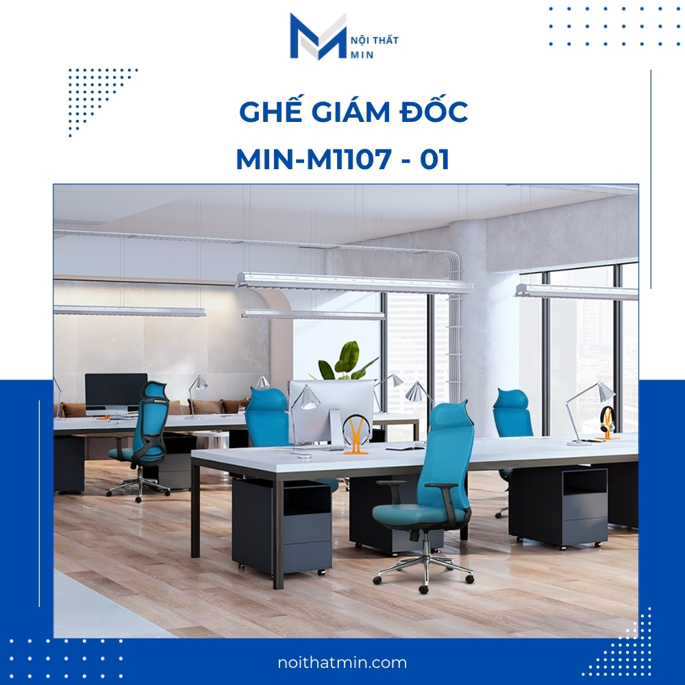 Ghế Xoay Quản Lý Lưng Lưới MIN-M1107 - 01 ghế giám đốc