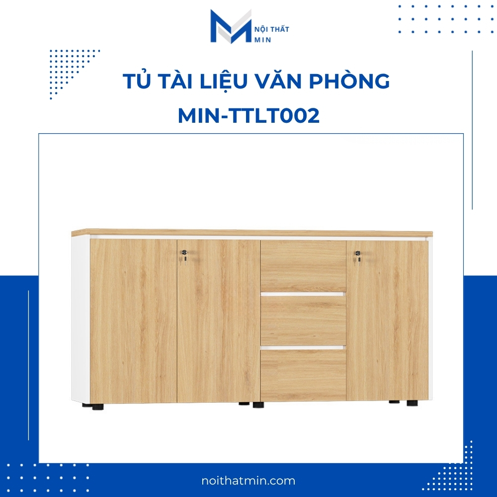 Tủ Tài Liệu Văn Phòng Thấp MIN-TTLT002 tủ tài liệu gỗ thấp