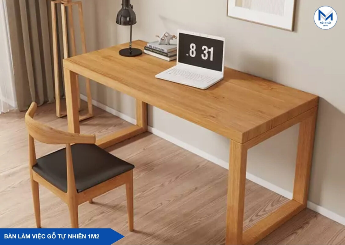 Bàn Làm Việc Gỗ Tự Nhiên 1m2