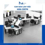 cụm bàn làm việc 8 người